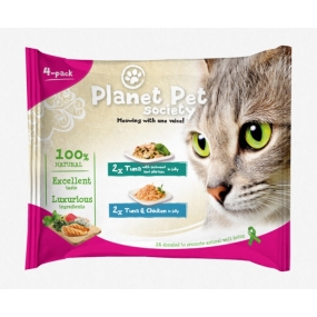 PLANET PET KARMA TUŃCZYK I SHIRASU 4 x 50 G SASZETKA